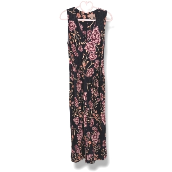 Anthropologie Kachel Floral Wide Leg Tie Wide Leg Jumpsuit - Picture 5 of 8